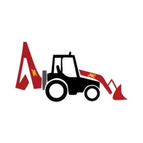 a backhoe loader attached to a tractor in pakistan