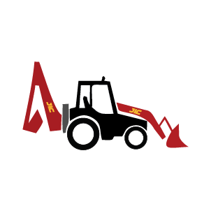 A Backhoe Loader Attached To A Tractor In Pakistan